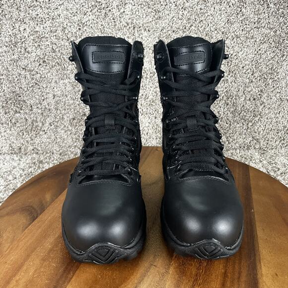 Reebok Rapid Response Mens 4 M / Womens 6 M Black Combat Boots Side Zipper - Picture 2 of 10